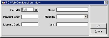 IFC Web Configuration New Screen SVS Interface Type