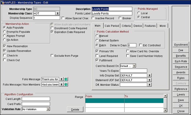 Membership Types Config - Edit