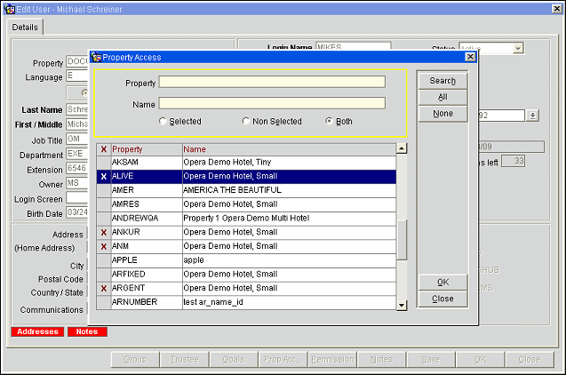 Multi-Property Config for Users